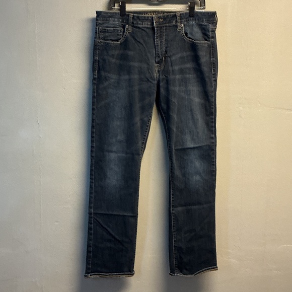 New American eagle outfitters Men's Dark Blue Jeans 36x32 ,0071 - Picture 2 of 2